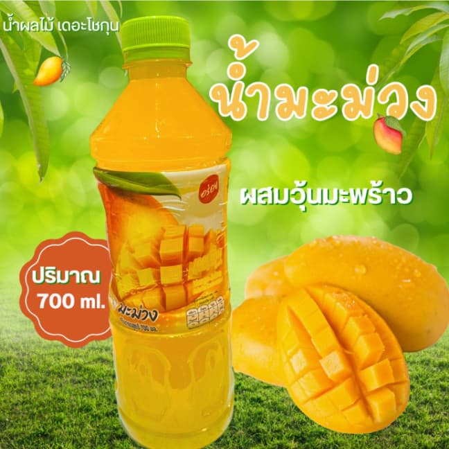 เดอะโชกุน ยกลัง 24 ขวด น้ำผลไม้ผสมวุ้นมะพร้าว | รสส้ม & มะม่วง รูปที่ 6