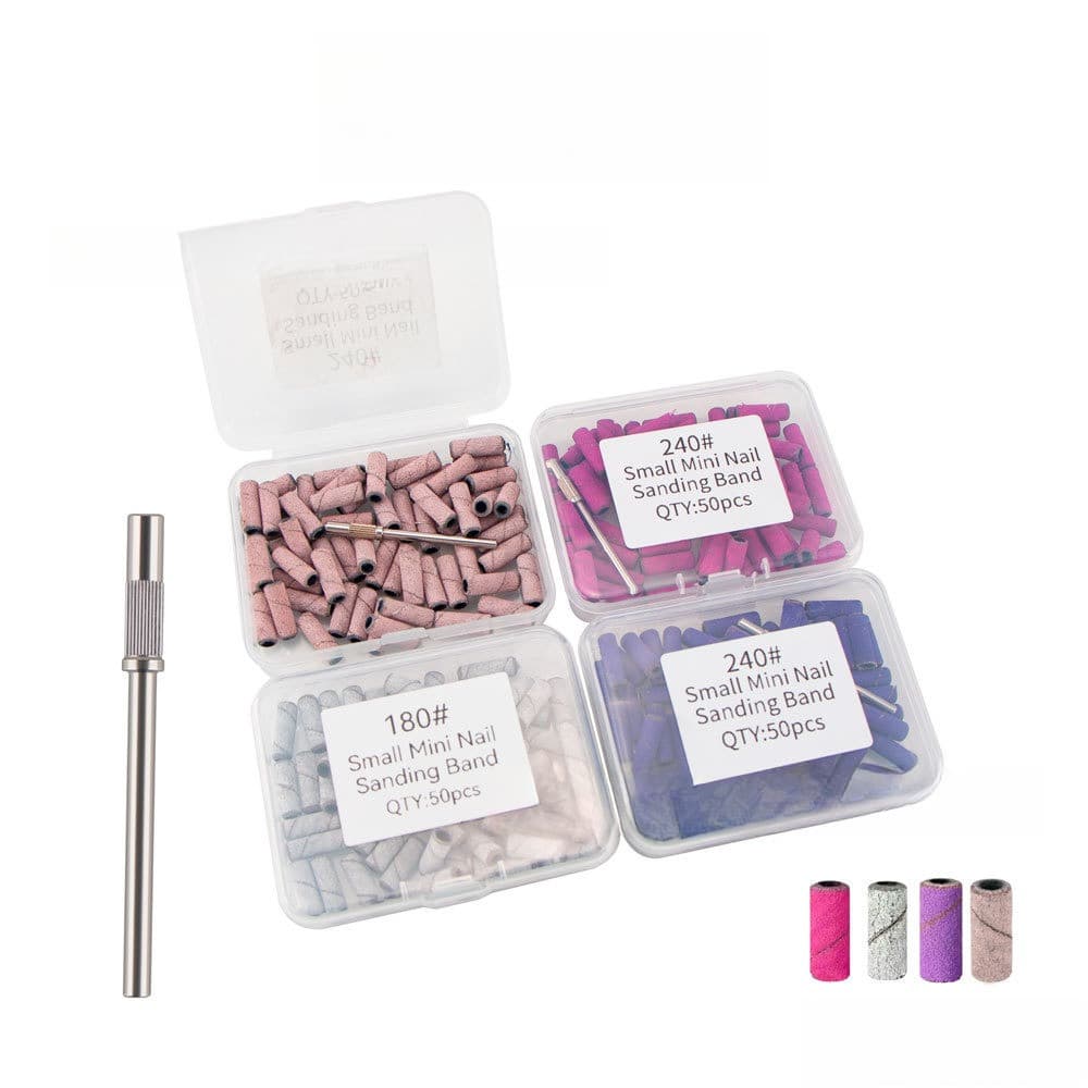 เซตหัวเจียรกระดาษทราย ชุดหัวทรายมินิขัดเล็บ ***แกนสั้น*** Mini Nail Sanding Band Set -wenails รูปที่ 2