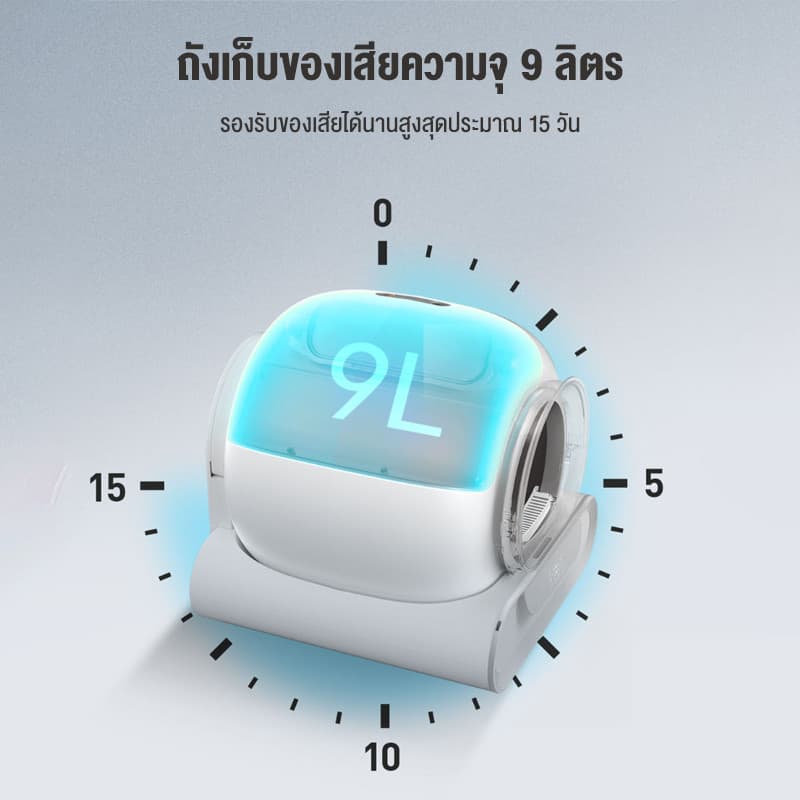 ห้องน้ำแมวอัต การกำจัดกลิ่นด้วยไอออนลบ ปลอดภัยไม่หนีบแมว Automatic Cat Toilet ห้องน้ำแมว อัตโนมัติ ห้องน้ำแมวอัจฉริยะ รูปที่ 6