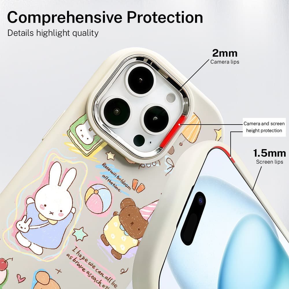 จัด ในพื้นที่เคสโทรศัพท์โลหะสัตว์น้อยผู้กล้าหาญสำหรับ iPhone16 14 13 11 6 7 8 plus pro promax รูปที่ 4