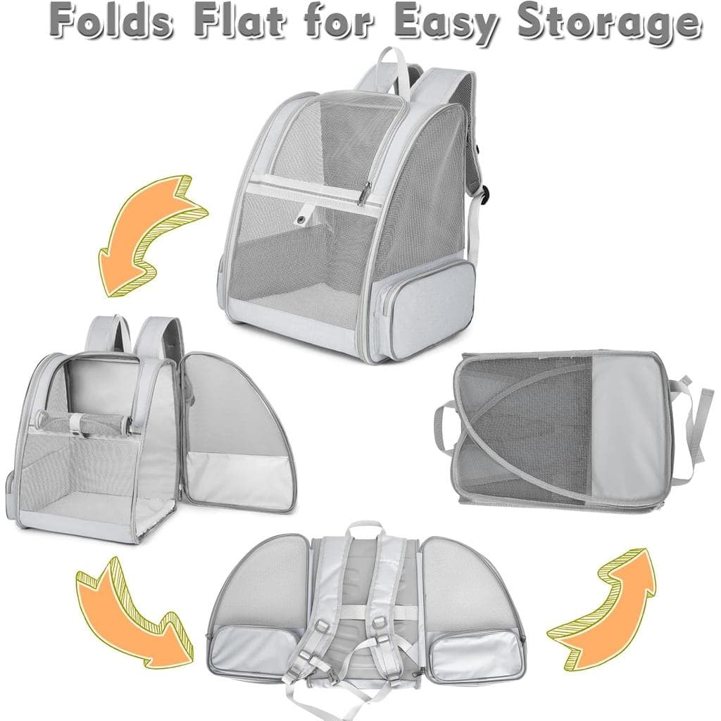 Cat Dog Backpack กระเป๋าเป้แมว กระเป๋าใส่สัตว์เลี้ยงสำหรับสุนัขและแมว ลูกสุนัข ตาข่ายระบายอากาศได้เต็มที่ รูปที่ 8