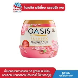 โอเอซิส พรีเมี่ยม เนเชอรัล เจล โรเเมนซ์พิงค์ 200 กรัม / OASIS PREMIUM N. GEL AIR FRESHNER ROMANCE PINK 200 G รูปที่ 1