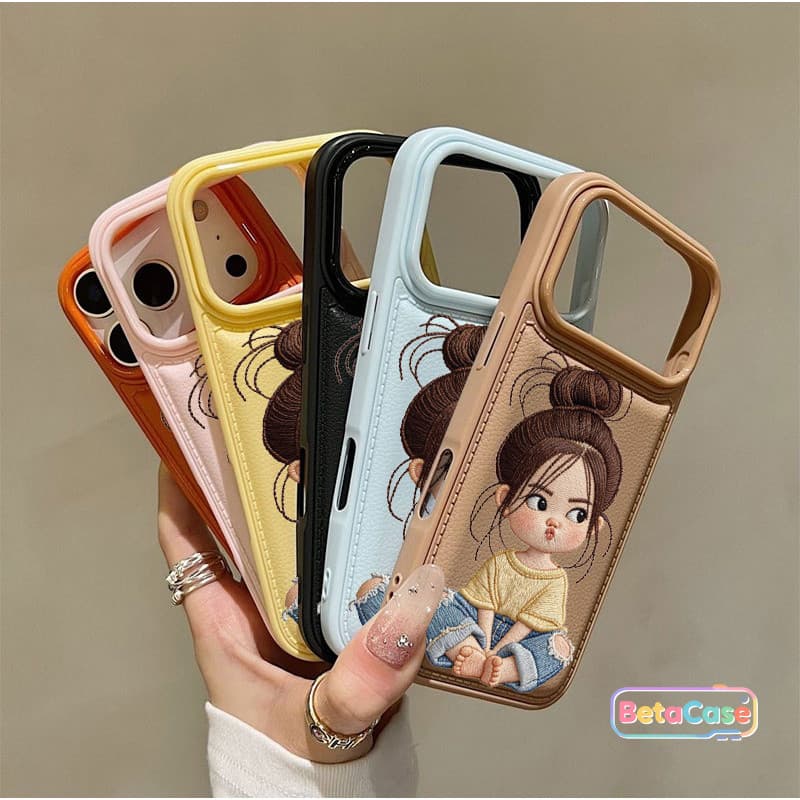 เคสโทรศัพท์ลายเด็กผู้หญิงหน้าบึ้งน่ารัก Case iPhone 17 16 15 14 13 12 11 11 11pro 15plus รูปที่ 3