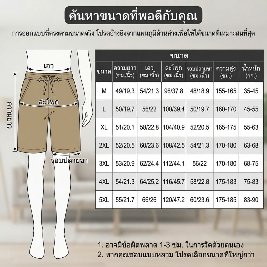 กางเกงขาสั้นคาร์โก้ ไม่จำกัดเพศ แห้งไว สบาย เหนือเข่าพร้อมกระเป๋า เหมาะสำหรับชายหาดและกิจกรรมกลางแจ้ง รูปที่ 9