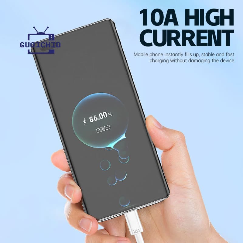 10A Type-C สายชาร์จเร็ว สายเคเบิลข้อมูล TYPE-C กระแสสูง เหมาะสำหรับ Android และสายชาร์จเร็วพิเศษ 120W รูปที่ 7