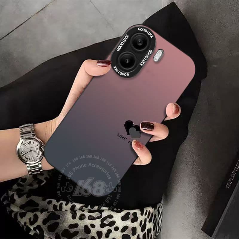 เคส OPPO A6X A6S A6t A6 เคส OPPO A6t Pro เคสไล่สีรูปหัวใจ กันกระแทก พร้อมที่ป้องกันเลนส์กล้อง หนังสายนำโทรศัพท์ ซิลิโคนด้านนุ่มกันลายนิ้วมือ สำหรับเด็กผู้ชาย เด็กผู้หญิง และนักเรียน รูปที่ 6