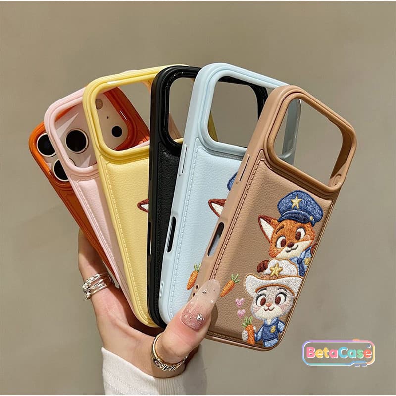 เคส iPhone 17 16 15 14 13 12 11ProMax Phone Case ลายการ์ตูนคู่หูจิ้งจอกกับกระต่ายนักสืบ น่ารักเกาหลี ซิลิโคนกันกระแทก รูปที่ 6