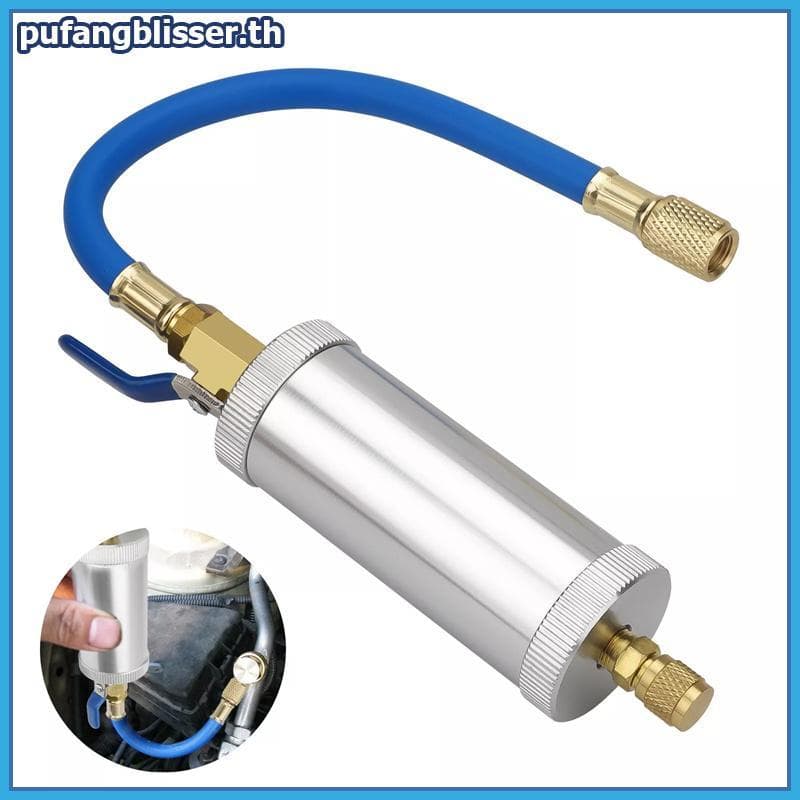 PUSER R12 R134A R22 เครื่องปรับอากาศรถฉีดน้ํามันย้อมเครื่องมือฉีด 2 ออนซ์ 1/4 "น้ํามันเหลวบริสุทธิ์ Coolant Filler Tube. รูปที่ 1