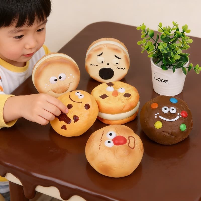 สกุชชี่ จุ่มคุ้กกี้ Chamelon Squishy Toy กล่องสุ่ม ฟื้นตัวช้า ช่วยคลายเครียด ของเล่นบีบคลายเครียด รูปที่ 5