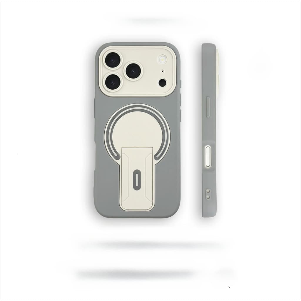 หรูหราแม่เหล็ก Matte พร้อมผู้ถือเคสโทรศัพท์สําหรับ iPhone 11 12 13 14 15 16 17 Pro Max Plus กันชนกลับกรณีฝาครอบ รูปที่ 2