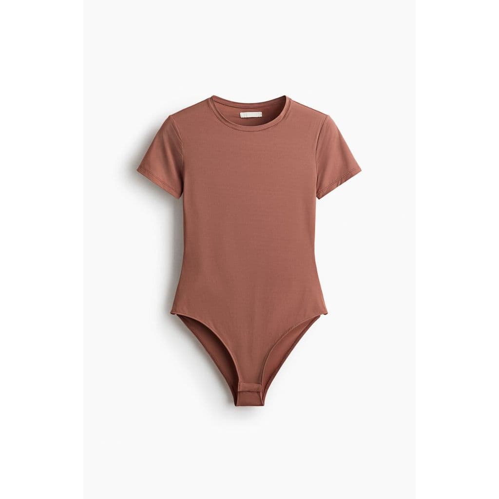 H&M บอดี้สูทไมโครไฟเบอร์แขนสั้น Women Short-sleeved microfibre body 1306119_1 รูปที่ 8