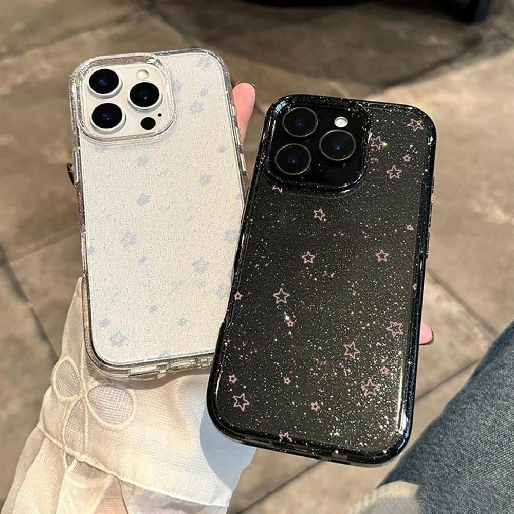 COD-ในไทยเคส ใส กากเพชร INSดาวสีฟ้า For OPPO A38 A17 A17K A15 A15S A16S A57 A77 A38 A18 A31 A8 A53 A33 A32 A3X A52 A92 รูปที่ 9