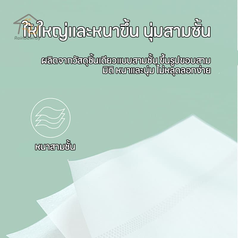 รุ่นใหม่2026 ทิชชู่แบบดึงแขวนได้ กระดาษทิชชู่ กระดาษทิชชู่เช็ดหน้า แขวนผนัง ไม่ระคายเคือง หนา 4 ชั้น รูปที่ 2