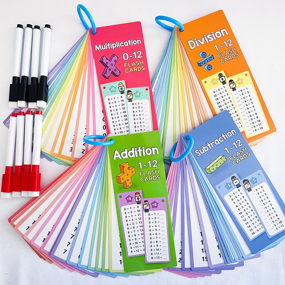 Multiplication & Division 0-12 คณิตศาสตร์ฝึก Flashcards Self Check ตาราง Montessori การศึกษาการเรียนรู้ของเล่นสําหรับเด็ก รูปที่ 3