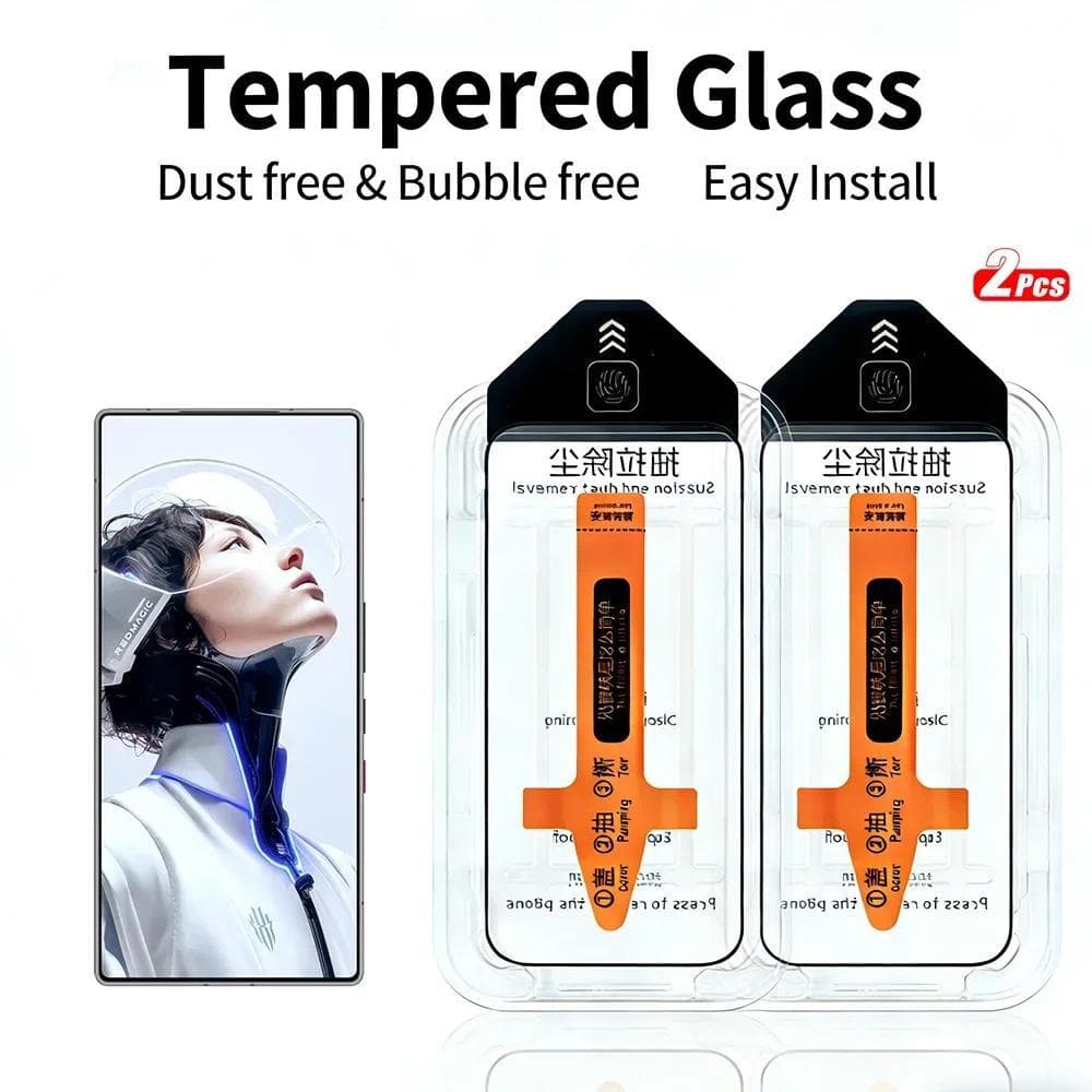 2pcs กระจกนิรภัยสําหรับ ZTE Nubia Red Magic RedMagic 11 Air 11 Pro + 10 10S 10 Air 11 10S Pro Plus ป้องกันหน้าจอ One-Touch ติดตั้ง รูปที่ 1