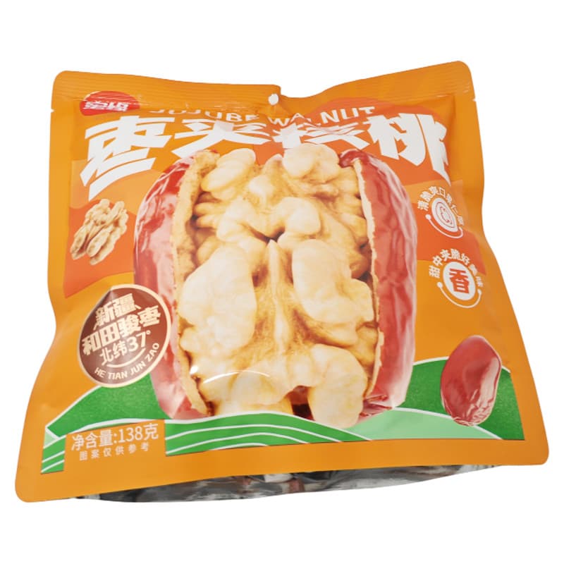 วันที่น้ําผึ้งหยวนพร้อมวอลนัท 138ก พุทราซินเจียงเหอเทียนกับวอลนัทขนมขบเคี้ยวแบบสบาย ๆ ถั่วผลไม้แห้งบรรจุหีบห่อขนม20260306 รูปที่ 3
