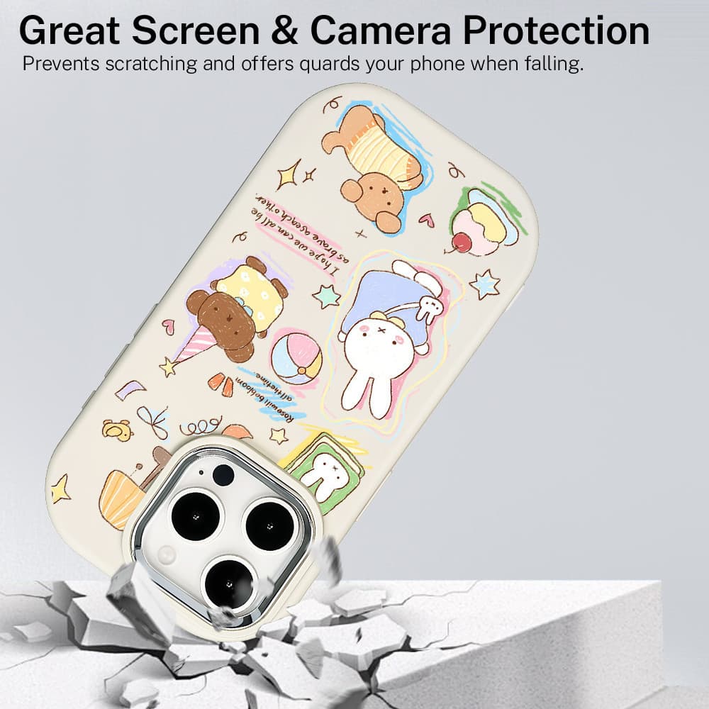 จัด ในพื้นที่เคสโทรศัพท์โลหะสัตว์น้อยผู้กล้าหาญสำหรับ iPhone16 14 13 11 6 7 8 plus pro promax รูปที่ 3