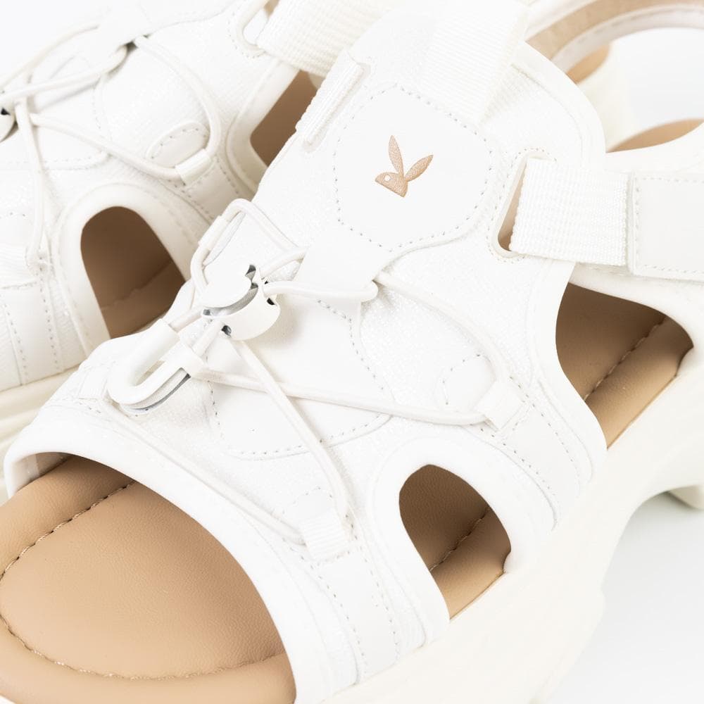 Playboy รุ่น Kady Slingback Sandals รองเท้าแตะรัดส้น รหัสST-H261C1244-WH ดีไซน์รัดส้นทรงส้นตึกสปอร์ต สีMilkky รูปที่ 6