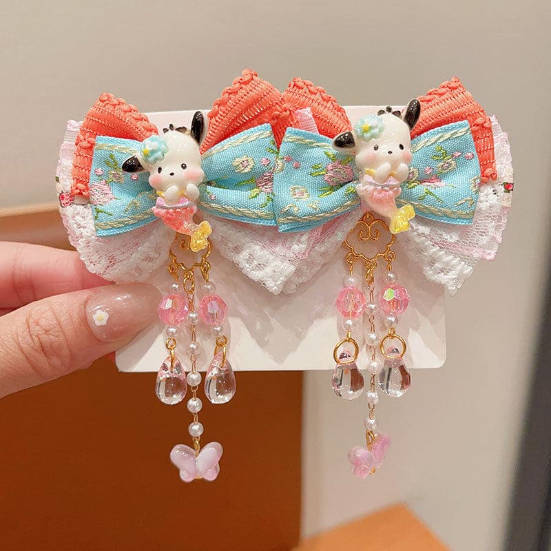 ของเล่นผมคุโรมิเมอร์เมด ฤดูใบไม้ผลิ มีโบว์ กิ๊บ และคลิป ผม สำหรับเด็กน่ารัก รูปที่ 9
