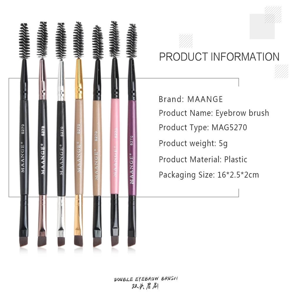 MAANGE 2 In 1 Dual-Ended Eye แปรงแต่งหน้า Spoollie ความงามแต่งหน้าคิ้วแปรงเครื่องมือความงาม รูปที่ 8