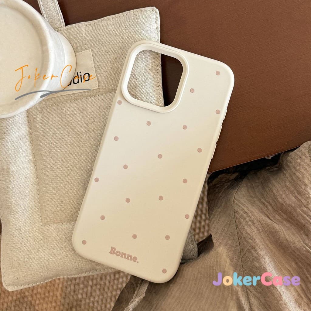 เคสสำหรับ iPhone 15 11 16 17 14 12 13 Pro Max 13 14 15 12Pro 16E 16 14 15 Plus เคสโทรศัพท์ลายจุดหลากสีเรียบง่ายและน่ารัก รูปที่ 2