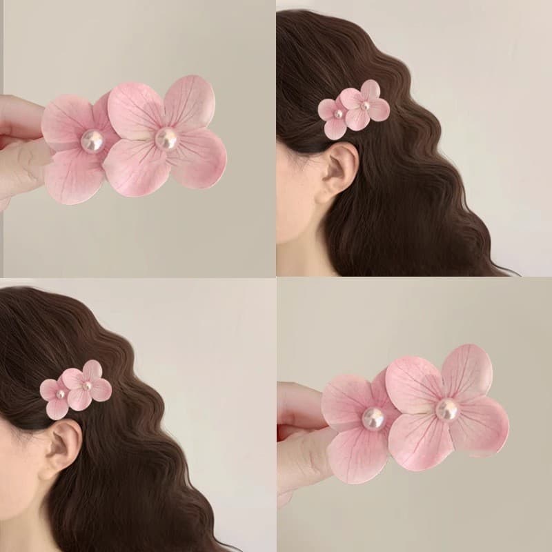 กิ๊บติดผม กิ๊บดอกไม้ แฟชั่น dopamine หวาน ลายดอกไม้ มุก สีสันสดใส ชายทะเล วันหยุดพักผ่อน ชายหาด รูปที่ 6