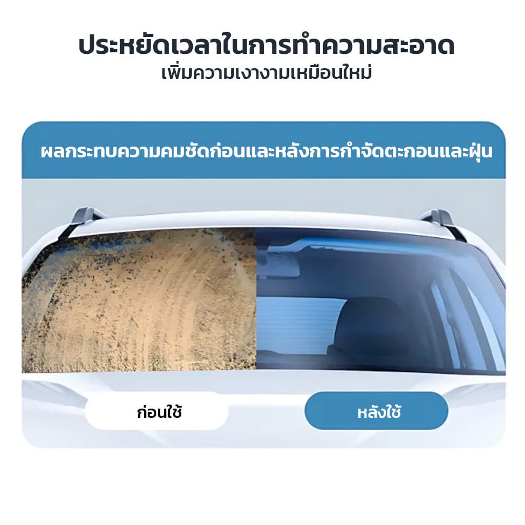 WATTS น้ำยาล้างกระจก 2L ทำความสะอาดกระจกรถยนต์ Premium Glass Cleaner ขจัดคราบสกปรก คราบแมลง มูลนก รูปที่ 5