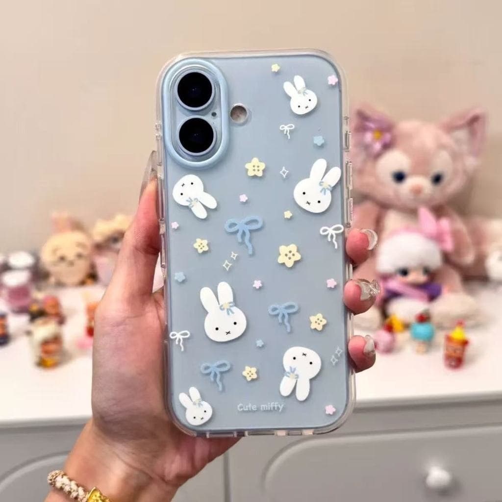 GOODเคสไอโฟน 11 สำหรับIPhone 17 11 15 13 12 16 14 Pro Max X XR 14 7 8 Plus SE ฮิต เคสใส ลายมิฟฟี้กระต่าย น่ารัก รูปที่ 1