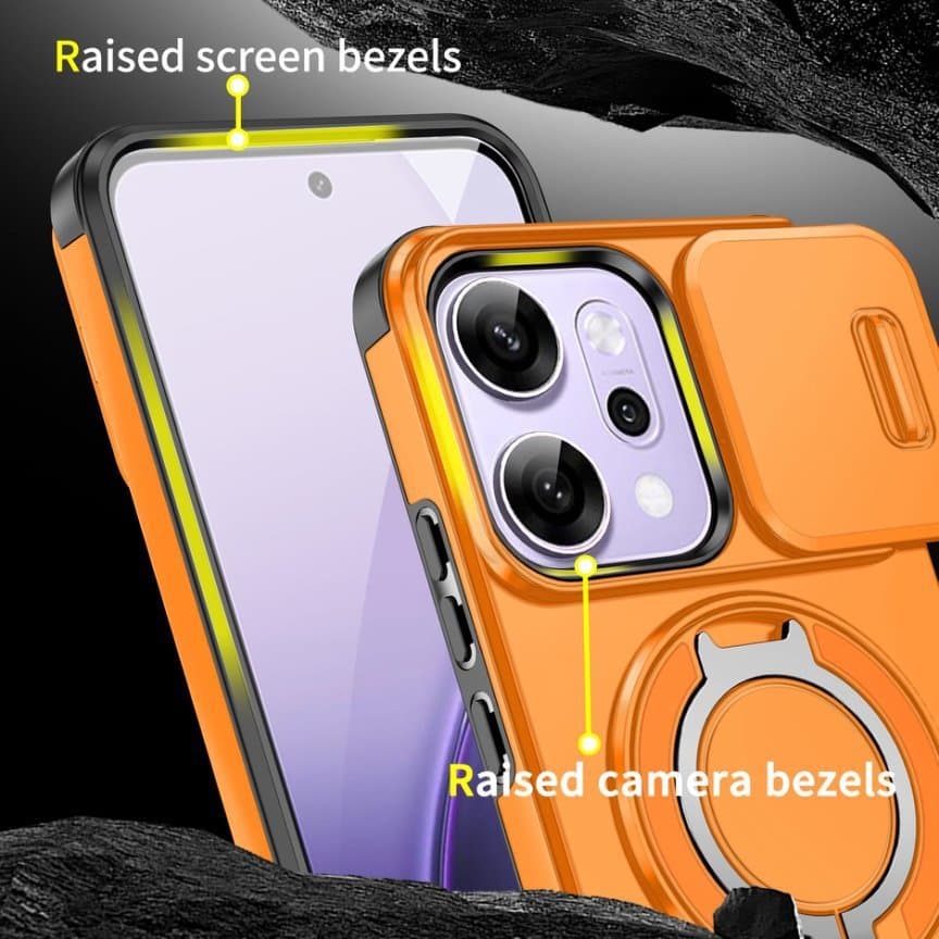 สําหรับOppo Reno 15 Pro Max 15F ProMax 14 14F 13 2026 เคสโทรศัพท์เกราะแหวนผู้ถือแม่เหล็กเลนส์ป้องกันกรณีReno15 Reno15Pro Reno15F Reno15ProMaxกันกระแทกปกหลัง รูปที่ 4
