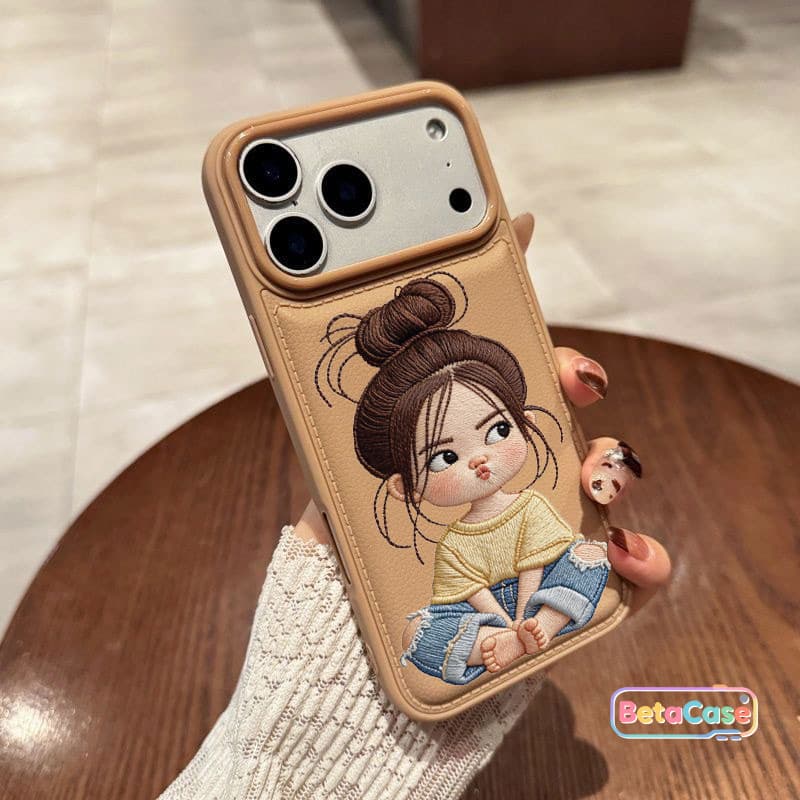 เคสโทรศัพท์ลายเด็กผู้หญิงหน้าบึ้งน่ารัก Case iPhone 17 16 15 14 13 12 11 11 11pro 15plus รูปที่ 6
