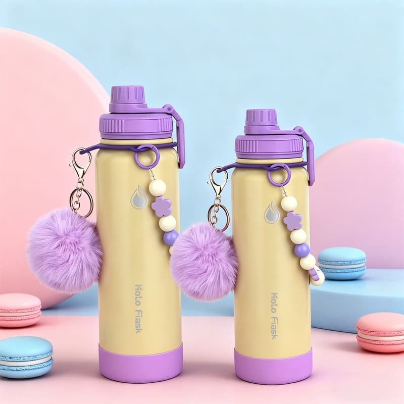 Holo Flask 3 in 1 Tumbler ชุด Tumbler กีฬาขวดน้ําสแตนเลสร้อนและเย็นกระติกน้ําสูญญากาศ รูปที่ 3
