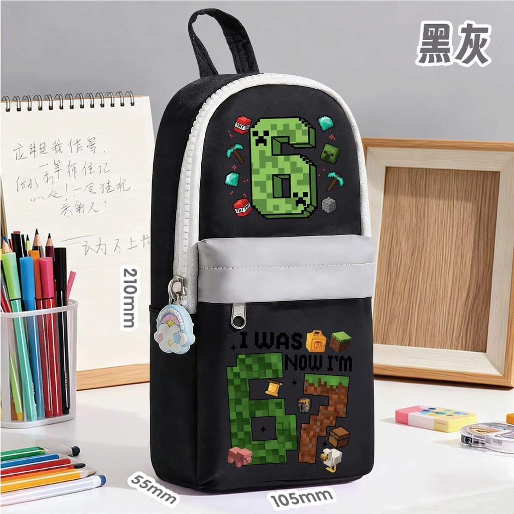 Steal A Brainrot Blue 67 Cover Pencil Case Pen Bag Hitting Color 3 ช่องกระเป๋าถือกระเป๋าเก็บ รูปที่ 9