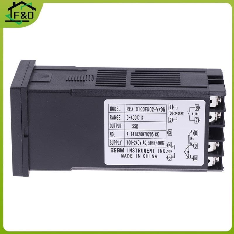 F&O 100-240VAC PID REX-C100 ตัวควบคุมอุณหภูมิ SSR-40A เทอร์โมคัปเปิล . รูปที่ 2