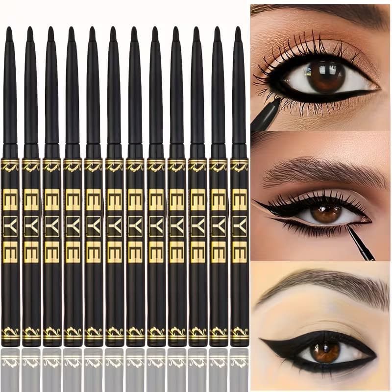 ปากกาลากอายุ 24 ชั่วโมง ป้องกันน้ำและเหงื่อ - สีดำธรรมชาติ - เข็มปลายบางมาก - ใช้ลากเส้นตา - อุปกรณ์แต่งหน้ารอบดวงตา - ปากกาลากอายุสำหรับผู้เริ่มต้น รูปที่ 3