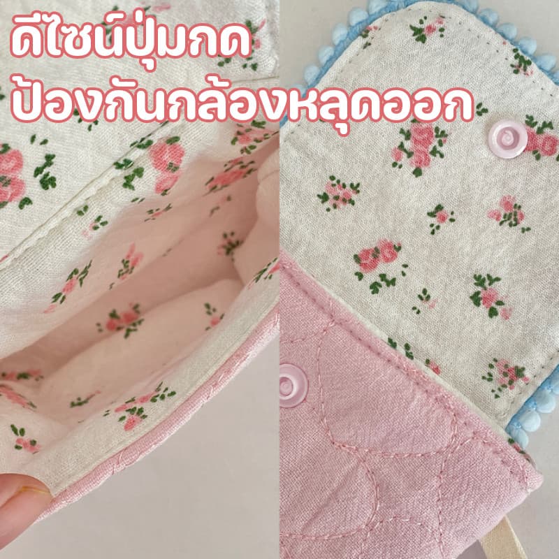 COD กระเป๋าใส่กล้อง CCD ลายการ์ตูนน่ารัก ผลิตจากผ้าฝ้ายแท้ มาพร้อมสายห้อย ท่องเที่ยวจำเป็น รูปที่ 5