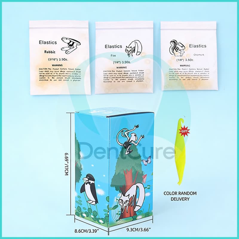 5000PCS Dental Rubber Band Orthodontic Zoo Pack Ortho Elastics Latex Braces Force 3.5OZ Dentist Materials รูปที่ 1