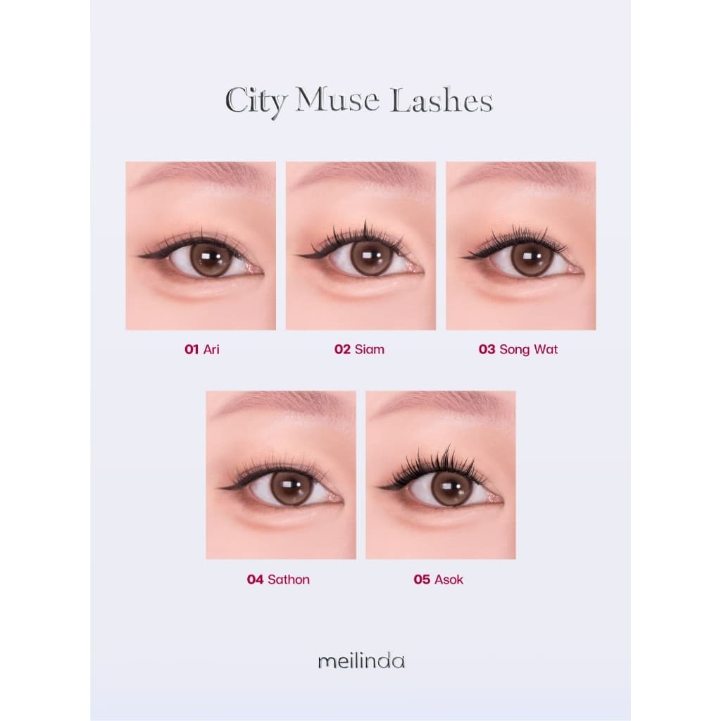 Meilinda City Muse Lashes ขนตาช่อ ติดง่าย ลุคธรรมชาติ สายหวาน สายเกาหลี รูปที่ 6