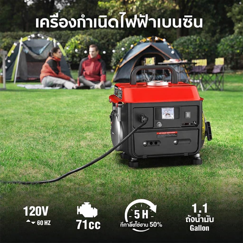 REAIM เครื่องปั่นไฟ Power Box เบนซิน 950W 4 จังหวะ ใช้งานหนักได้ สำรองไฟบ้าน ไฟฉุกเฉิน รูปที่ 2