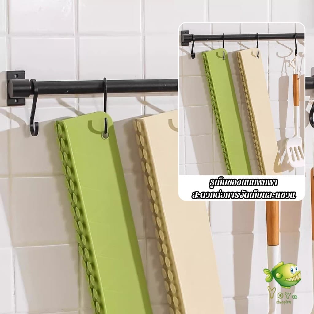 YOYO แผ่นซิลิโคน กันน้ำกระเด็น สำหรับ อ่างล้างจาน รักษาความสะอาดบนโต๊ะ Sink baffle รูปที่ 6