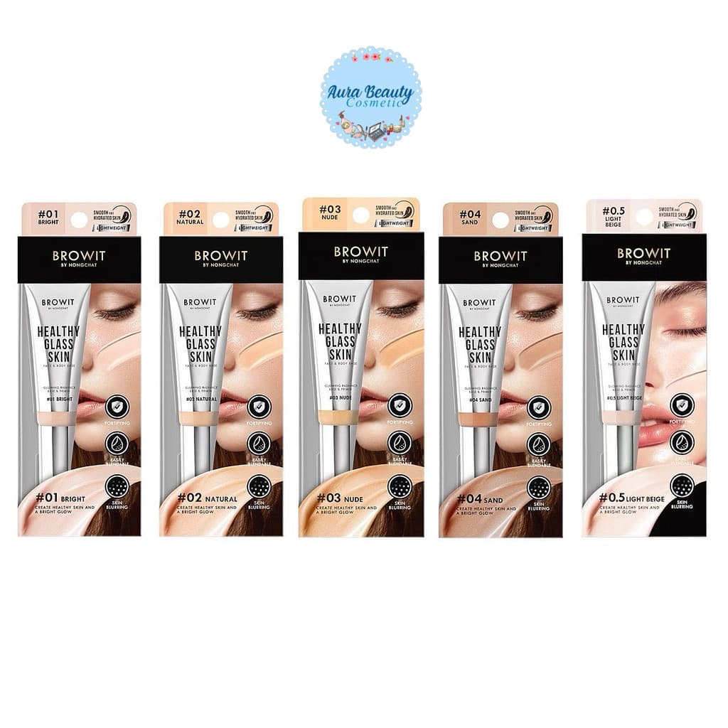 Browit Healthy Glass Skin Face & Body Base 24 ml. บราวอิท เบสผิวกระจกน้องฉัตร รูปที่ 1