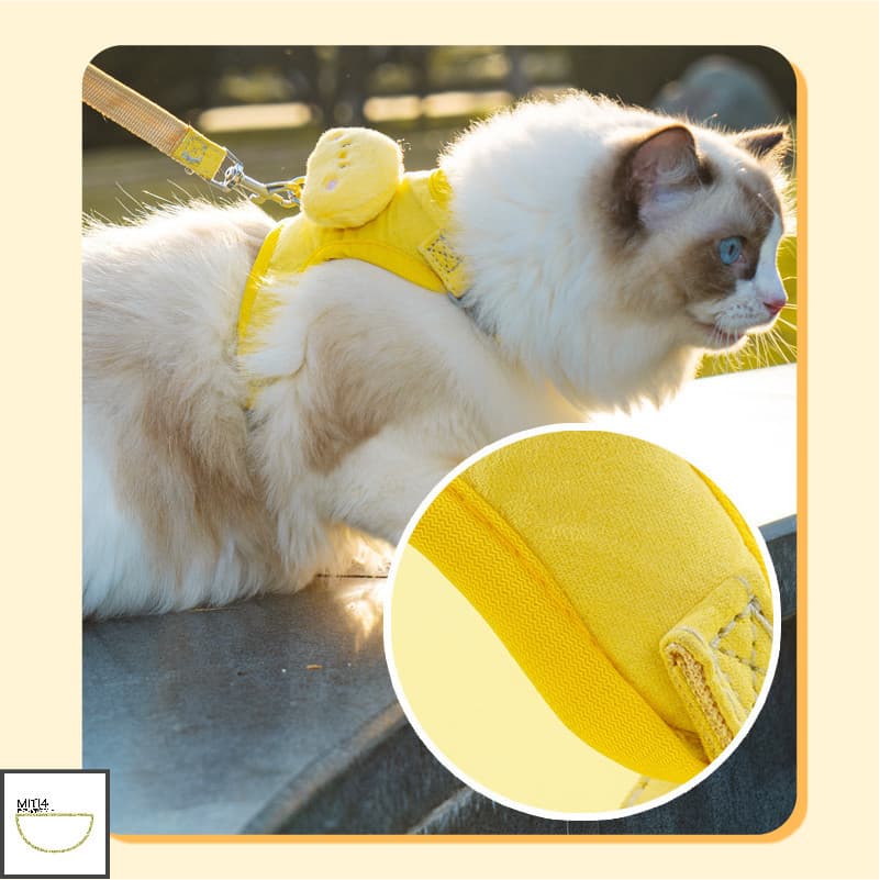 Doge&Orange สายจูงสัตว์เลี้ยง เชือกจูงแมว สายรัดอกแมว ดีไซน์น่ารัก ระบายอากาศได้ดี PU86 รูปที่ 8