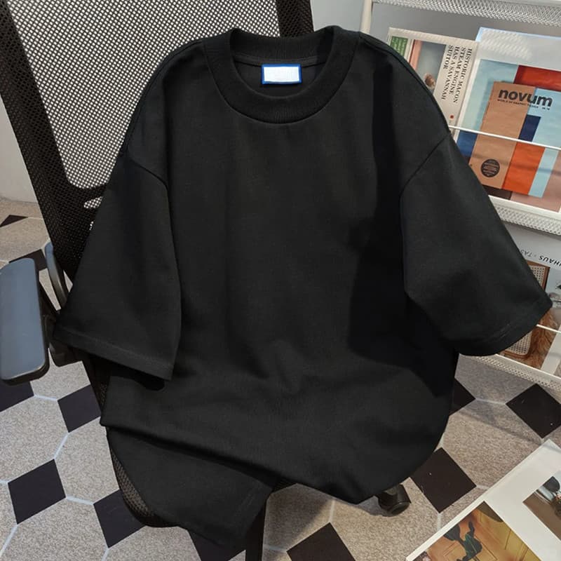 NFV ใหม่ล่าสุดแฟชั่นเกาหลี เสื้อยืดเปล่า ระบายอากาศ ผ้าหนายับยากรีดง่าย ผ้าฝ้าย 100% YG0 รูปที่ 3