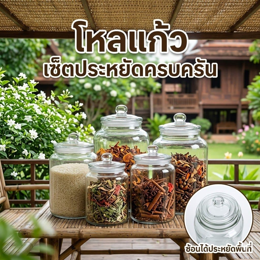 โหลแก้ว โหลกลม โหลใบใหญ่ ขวดโหล โหลเล็ก โหลแก้วสูญญากาศ โหลดองบ๊วย โหลร้านอยู่กร รูปที่ 7