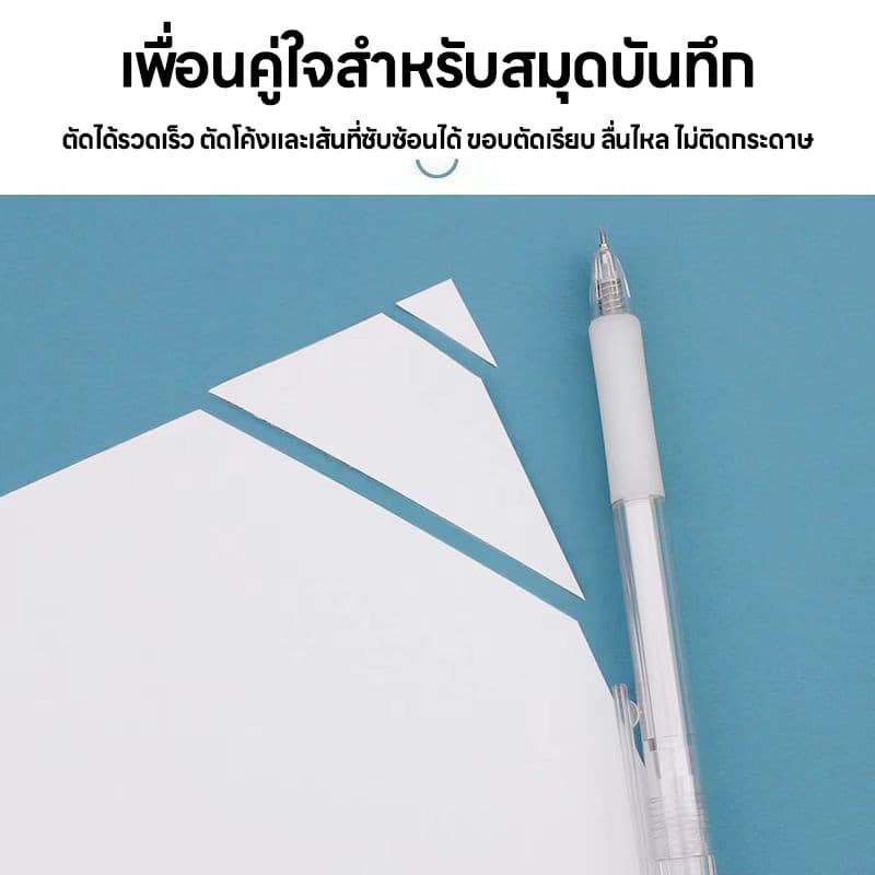 ปากกาคัตเตอร์ ปากกามีด สไตล์ปากกา ปากกาตัดสติกเกอร์ ตัดกระดาษ เพื่อความปลอดภัย รูปที่ 5
