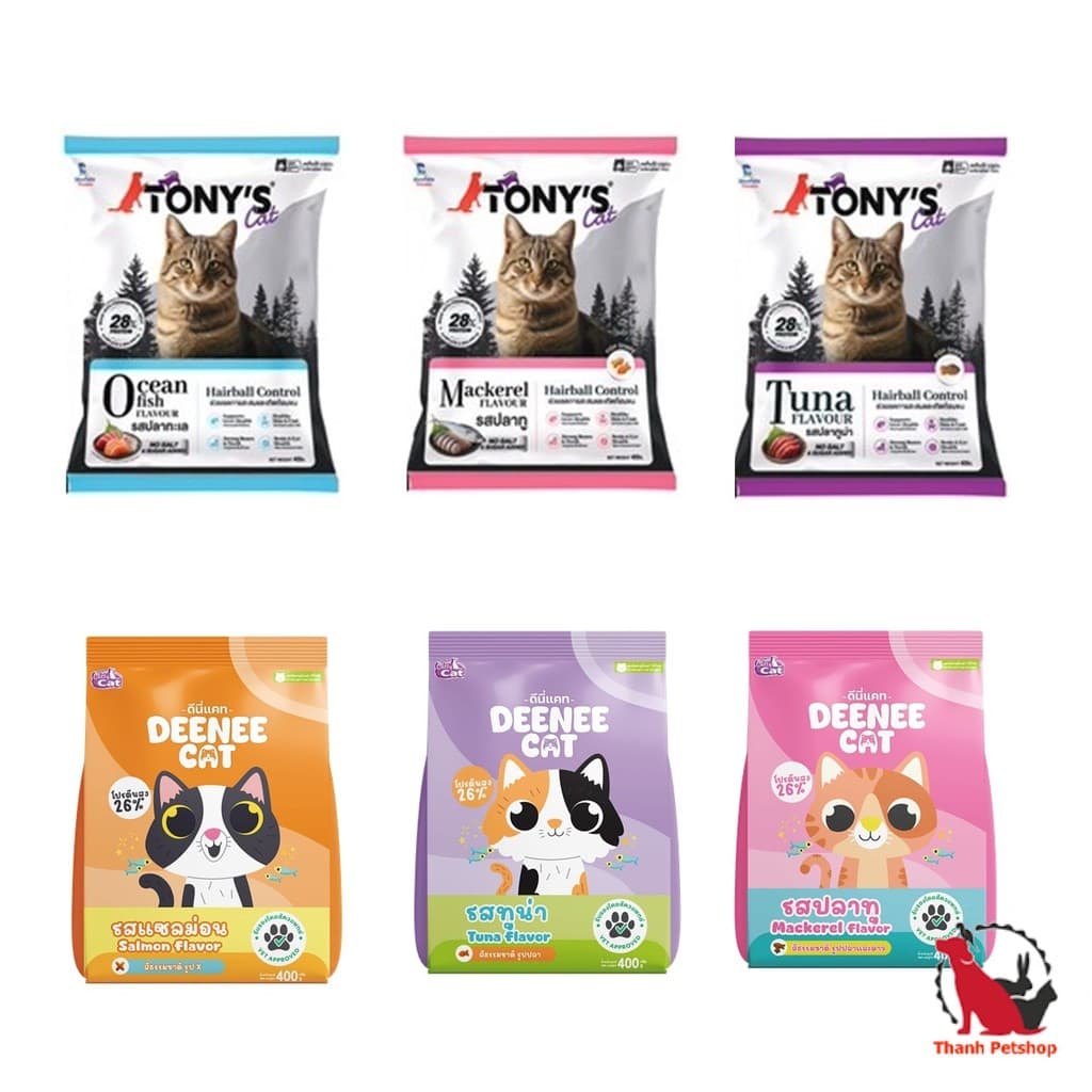 Deenee Cat / TONY'S Cat สูตรลดและเกิดก้อนขน ไม่มีเกลือ ดีต่อไตแมว 400 g. รูปที่ 1