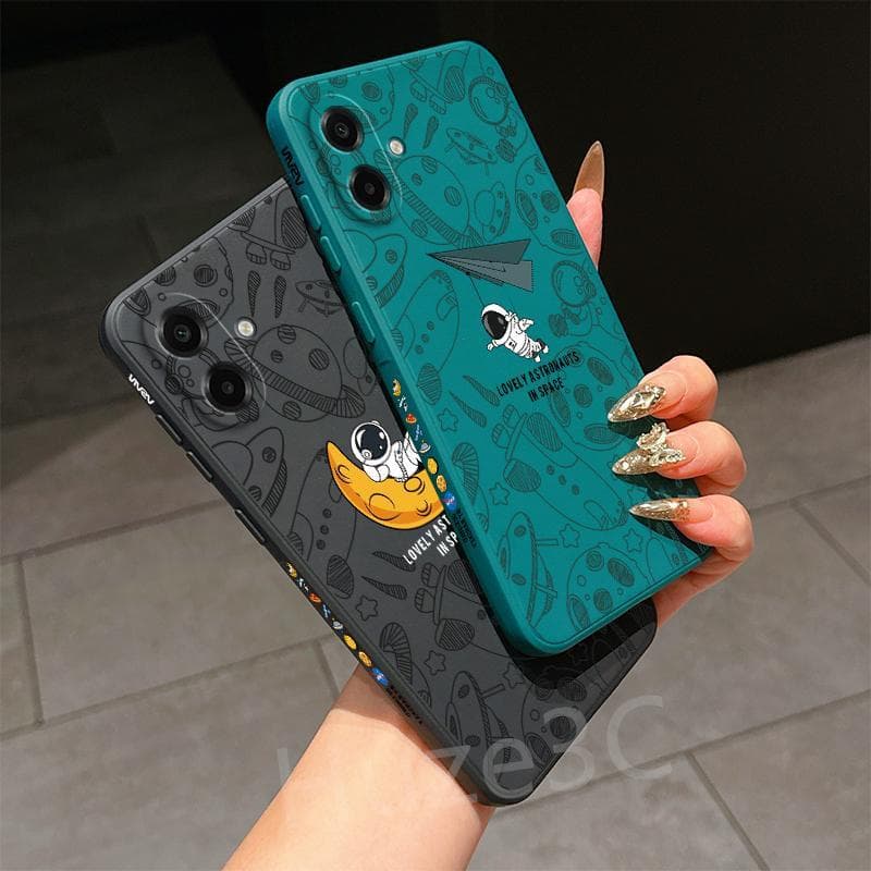 เคสสําหรับ Samsung A07, A06 4G, A05, เคสซิลิโคนแบบนิ่ม, เคสเทรนด์ย้อนยุค, เคสป้องกันเลนส์ รูปที่ 1