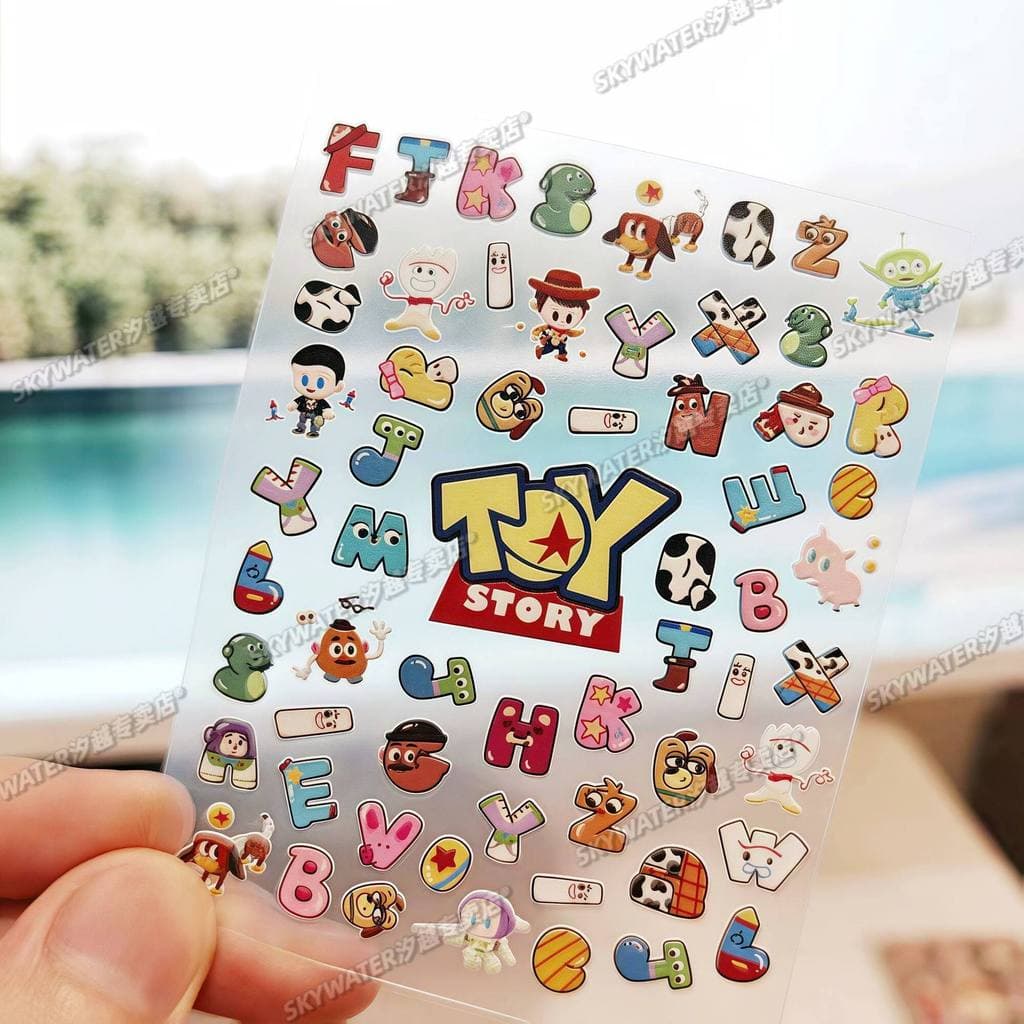 Buzz Lightyear Toy Story diy Letter Keyboard Sticker Keycap Sticker สติ๊กเกอร์แต่งเล็บ Ready Stock Watch Water Cup Sticker รูปที่ 2