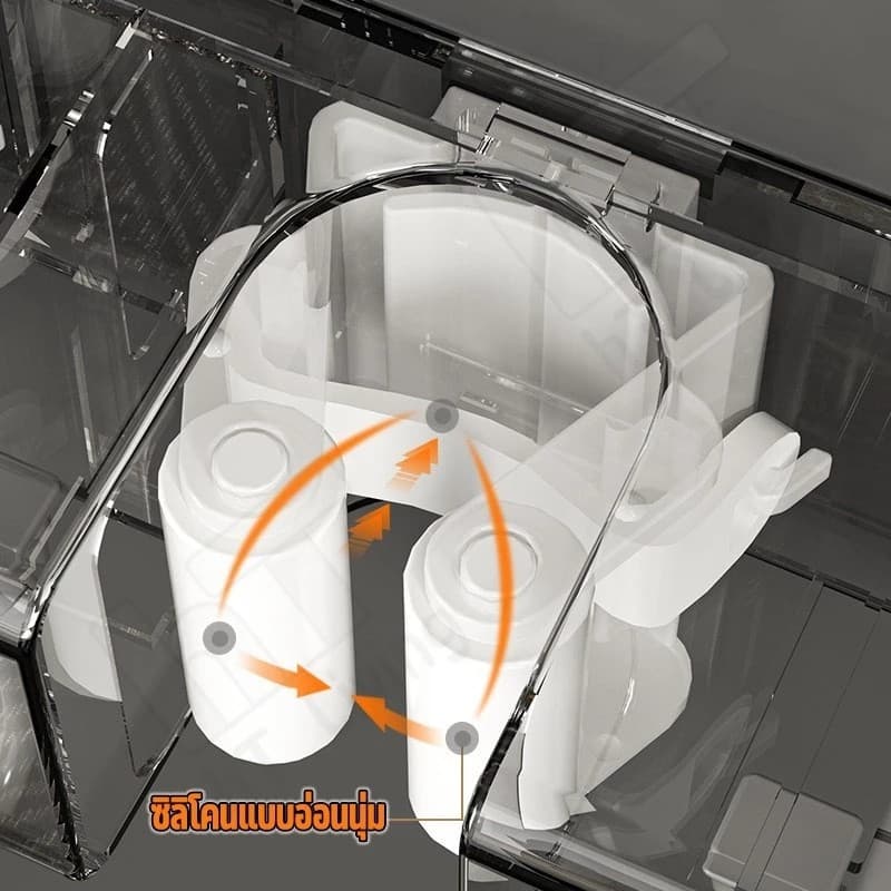 BLIVO ที่แขวนไม้ถูพื้น ที่แขวนไม้กวาด ที่แขวนฝักบัว ที่แขวนแปรงขัดห้องน้ำ ที่แขวนของใช้ภายในบ้าน ไม่ต้องเจาะ รูปที่ 7
