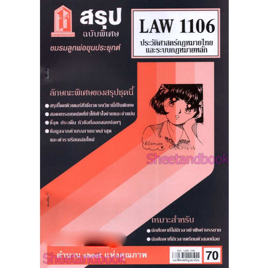 ชีทราม LAW1106 LAW4062 ประวัติศาสตร์กฎหมายไทยและระบบกฎหมายหลัก Sheetandbook รูปที่ 3