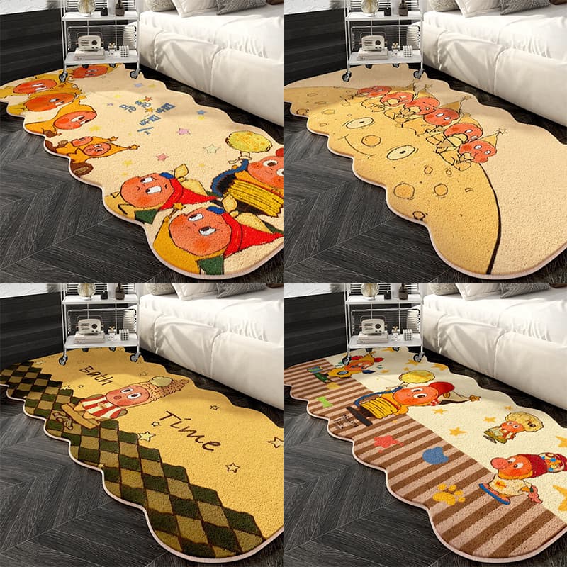 พรมปูพื้น พรมข้างเตียง พรมปูพื้นห้องนอน 40x60/40x120cm ลายการ์ตูน นุ่มหนากันเย็น ทนสกปรกป้องฝุ่น แต่งห้องสวยมาก รูปที่ 9